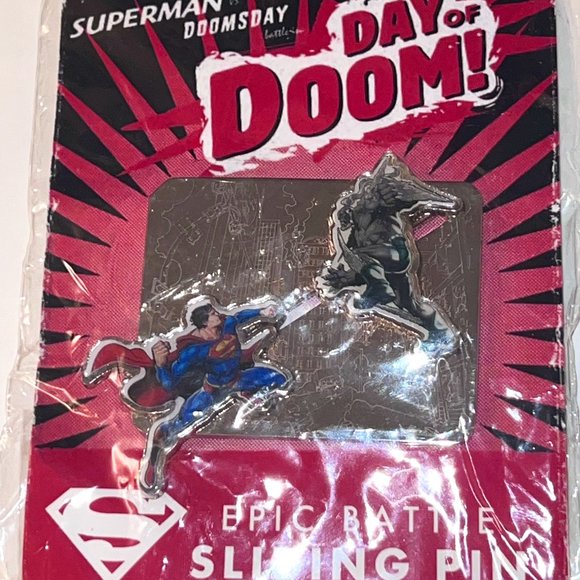 Superman Doomsday DAY OF DOOM! Epic Battle Sliding Pin - Picture 1 of 2